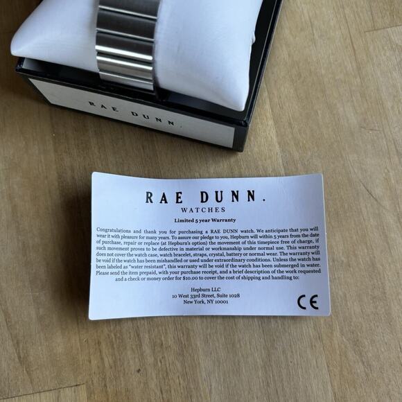 Rae Dunn Classic Women's SOFIA 36mm Round Pink Face Silver Gilded Bracelet Watch - Picture 6 of 10